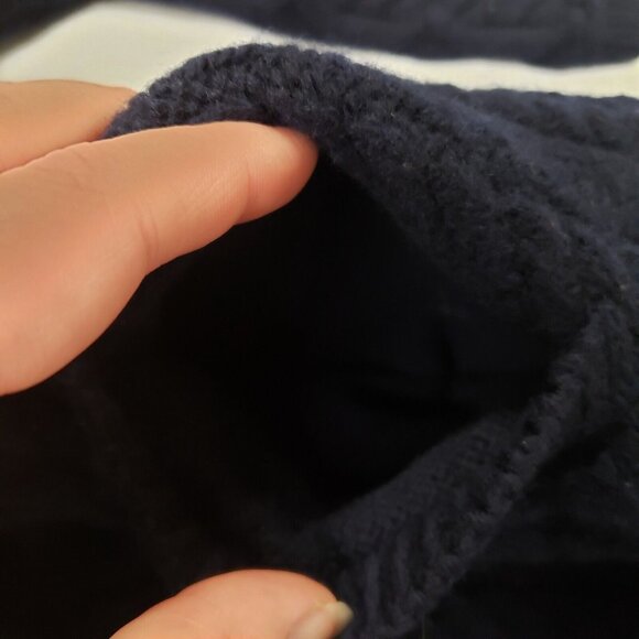 Aran Crafts Ireland Womens Merino Wool Fisherman Cable Knit Sweater Size XS Blue - Picture 8 of 10